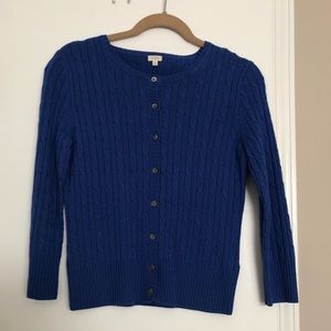 Jcrew blue cardigan sweater size small